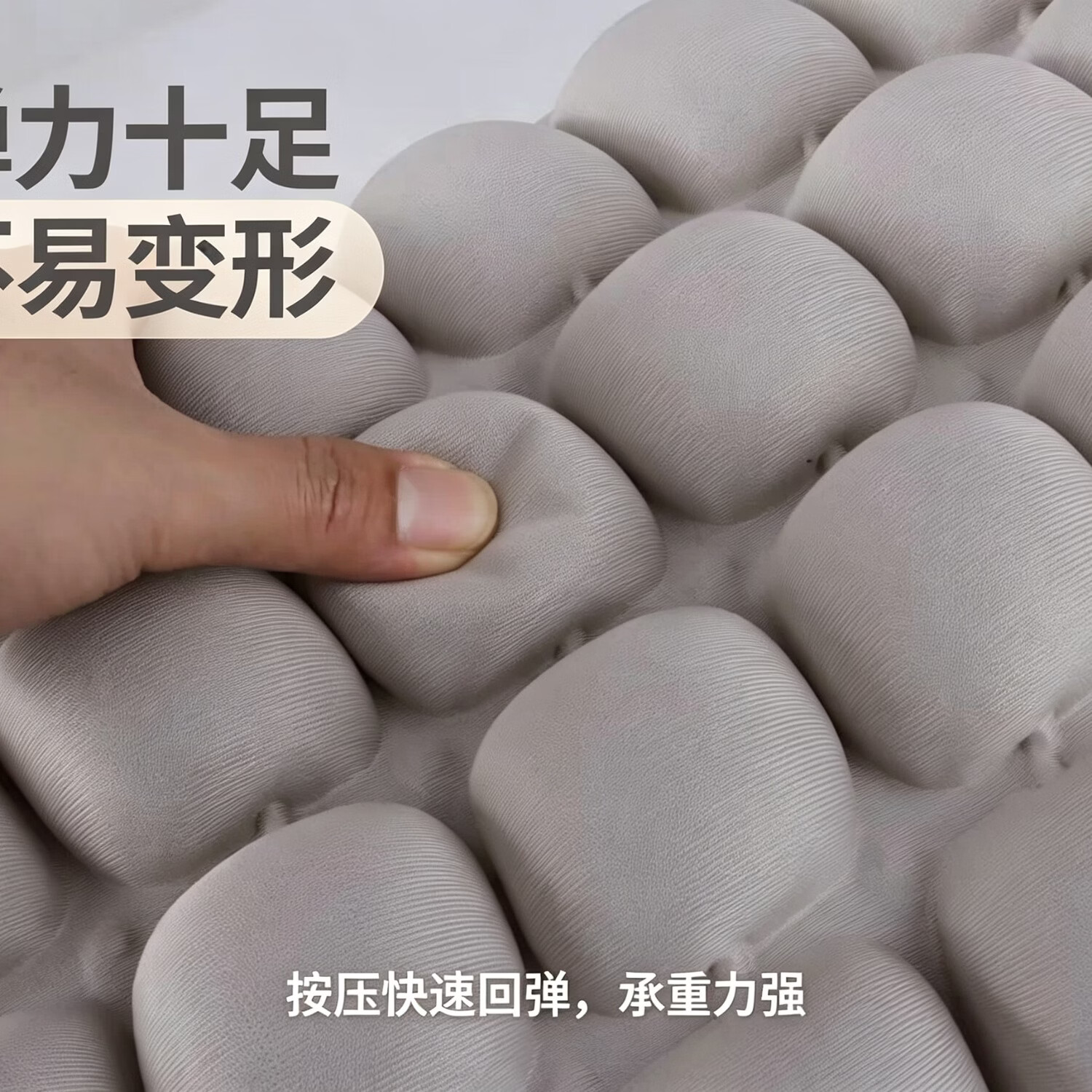 3D气囊电动车坐垫套加厚缓冲减压踏板车座套防晒防水通用座垫 奶茶咖 56cm-65cm中码平面长59cm