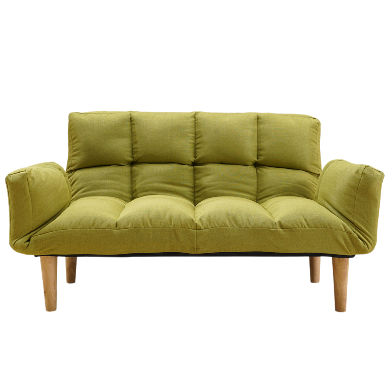 星奇堡 懒人沙发小户型小沙发榻米网红款卧室阳台双人折叠沙发床 深灰色(带2个抱枕)