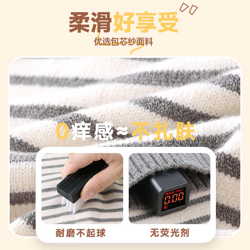 小猪班纳(PEPCO)女童条纹半高领毛衣2026冬季新款轻糯保暖柔软舒适中大童针织衫 【条纹毛衣】红白 110 【推荐体重30-37斤】