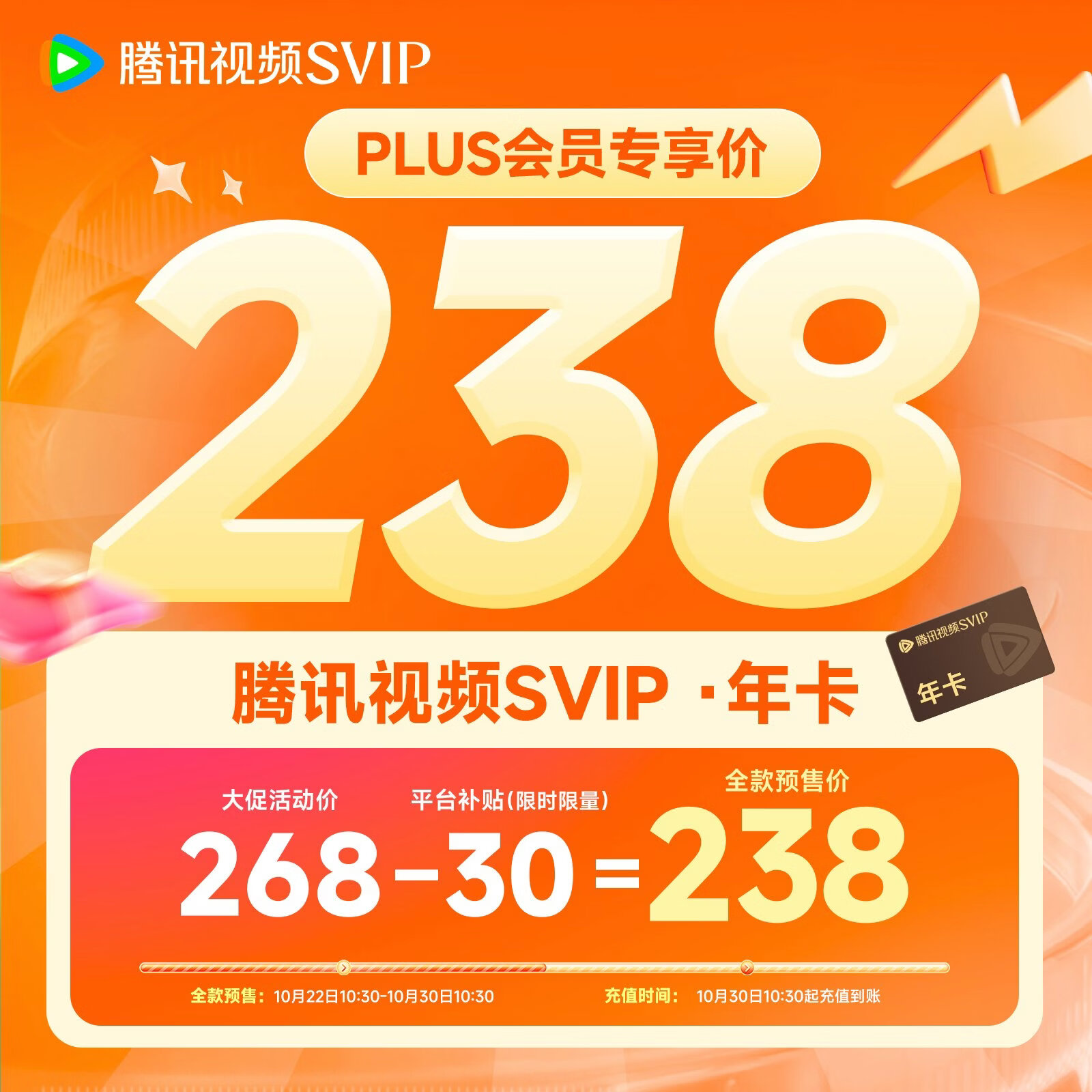 腾讯视频SVIP会员年卡 238元 - 86线报