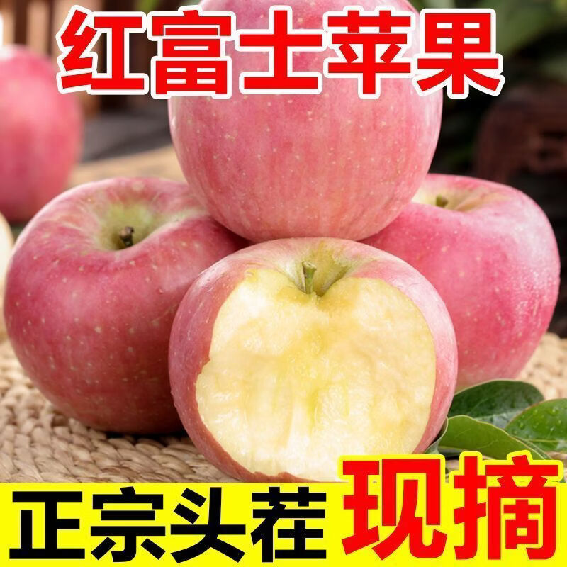 京农超陕西红富士苹果【2026新苹果】脆甜丑苹果平果新鲜当季水果生鲜 5斤【头茬果】75-80mm 净重4.5斤
