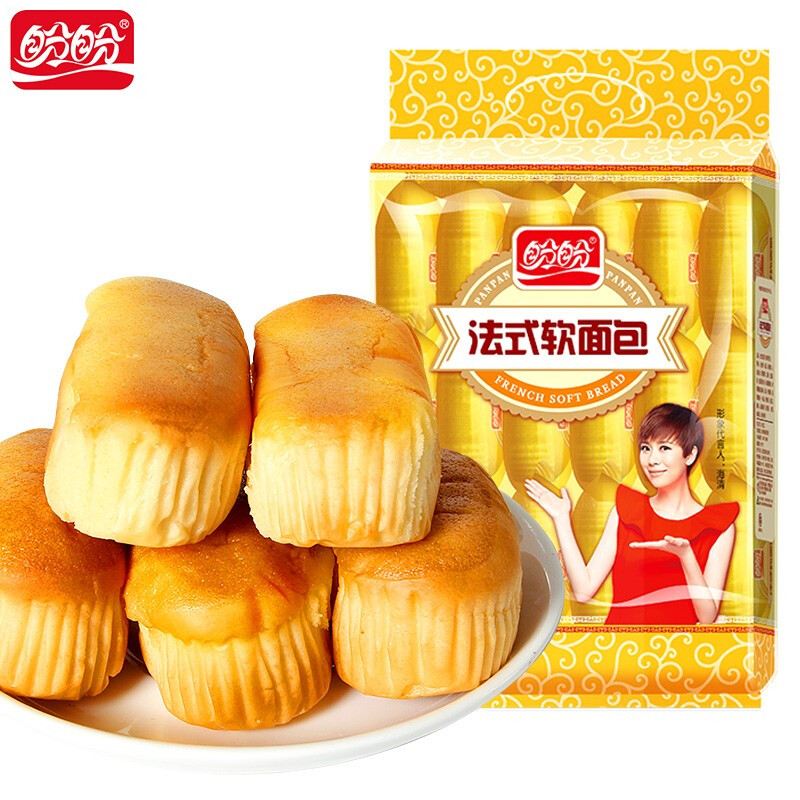 盼盼 法式软面包 西式早餐小零食办公室休闲食品 法式软面包400g*2包
