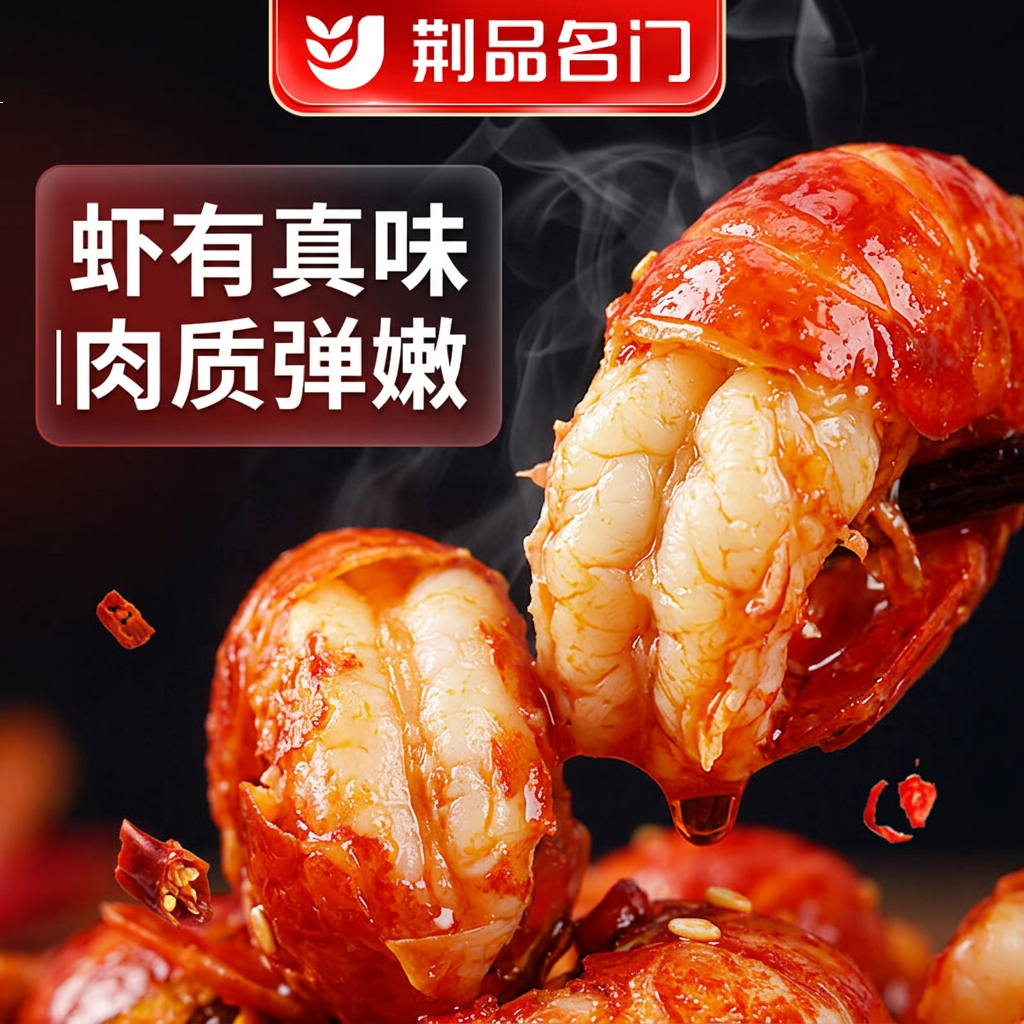 荆品名门麻辣龙虾尾5盒湖北麻辣龙虾尾牛蛙即食零食宵夜零食麻辣小吃虾尾 麻辣牛蛙两盒(280g/盒)+麻辣虾尾三盒(250g/盒)