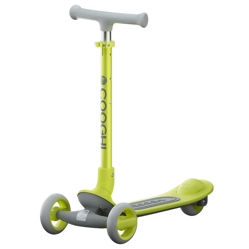 COOGHI酷骑可折叠儿童滑板车2一3一6岁大童宝宝滑滑车加宽更稳更安全小孩踏板车 酷骑绿