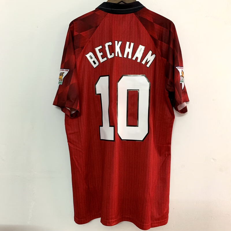 漾步95-96曼联球衣7号坎通纳10号贝克汉姆小贝成名基恩长短袖足球服