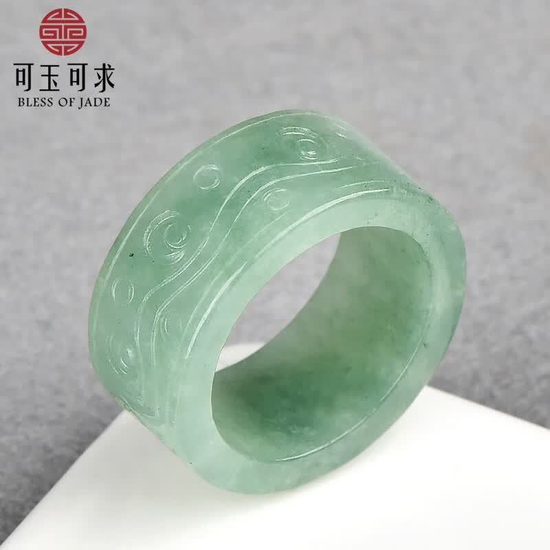 可玉可求 翡翠扳指 男女款油绿色玉扳指 玉石戒指玉器 款一 内径约22毫米Z1881x高性价比高么？