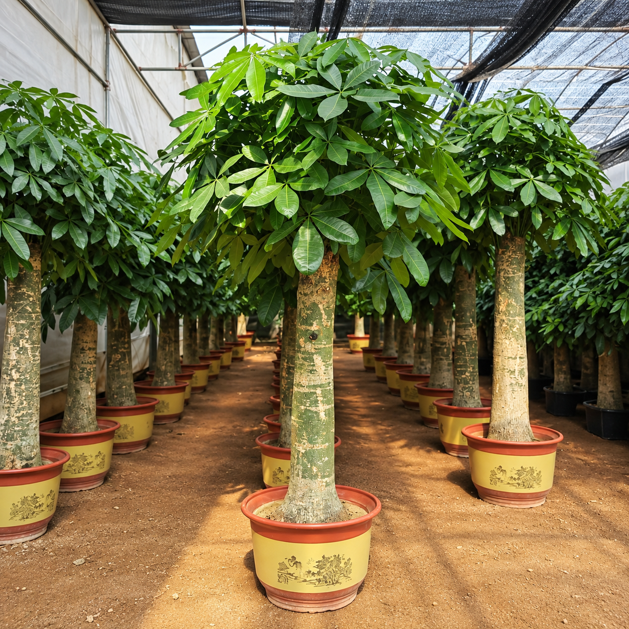 【广州基地直发】2小时达-大型单杆发财树绿植盆栽送货上门 特大紫砂陶瓷盆 基地直发,送货上门