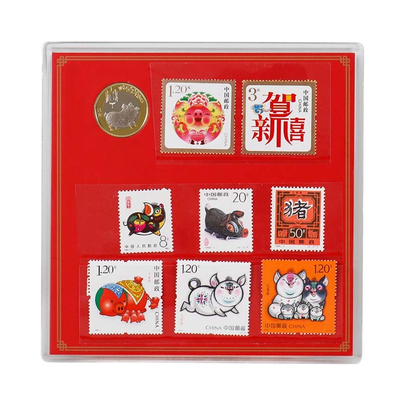 生肖卡2019图片,生肖卡2021图片高清图 邮币卡 2019年己亥猪年生肖贺岁纪念币 第二轮十二生肖纪念币收藏册