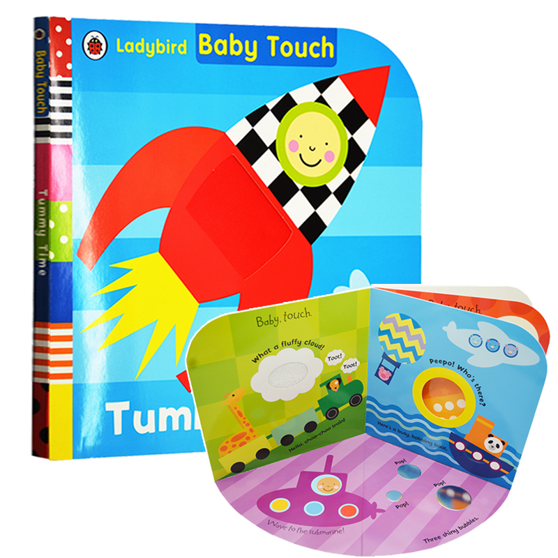 英文原版 Ladybird系列 Baby Touch Tummy Time 宝宝摸肚子时间 立体触摸书 360度剧场立体书 儿童早教益智绘本 小瓢虫出品