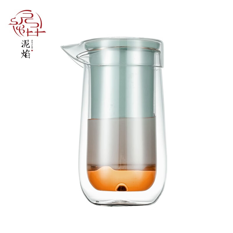 泥焰 汝窑红茶泡茶壶普洱冲茶器耐热玻璃飘逸杯功夫茶具家用办公大容量泡茶器 岐山红茶泡