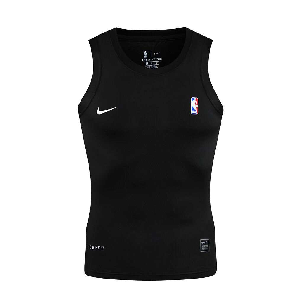 NK NASA美式紧身衣短袖足球篮球训练服跑步修身打底健身运动背心透气速干 NK紧身衣-白色背心 3XL 身高180-190体重170-190斤