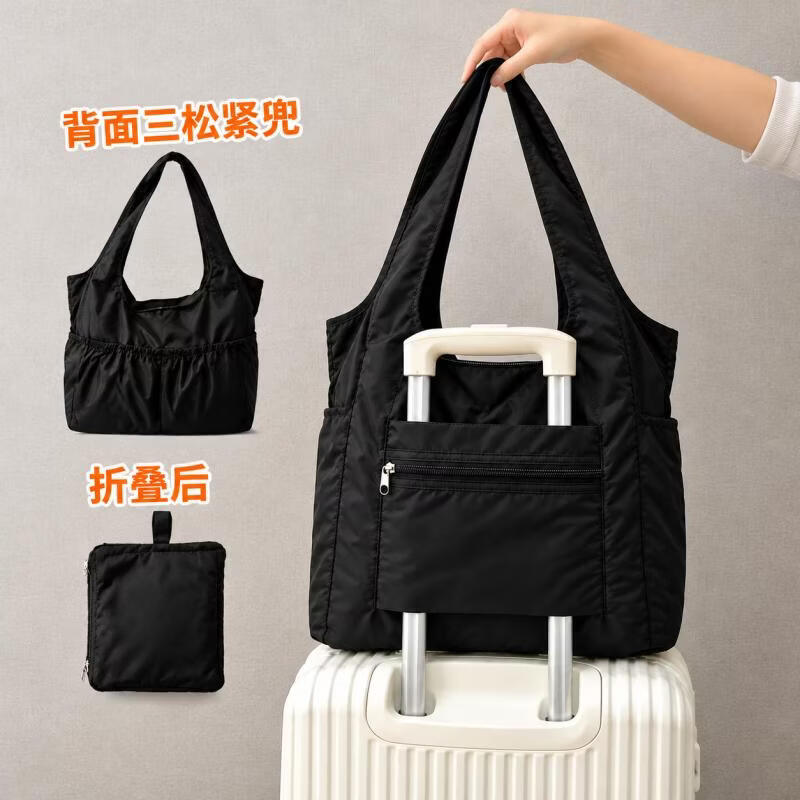 MYSTIPACK可折叠拉杆包防水耐磨大容量手提旅行包便携收纳可套行李箱出行袋 【46*36*10】 可可棕