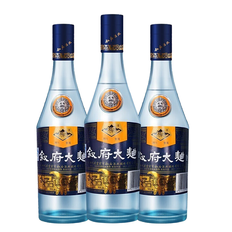 叙府大曲 浓香型高度白酒 送礼自饮粮食酒 婚宴白酒 蓝标大曲光瓶500