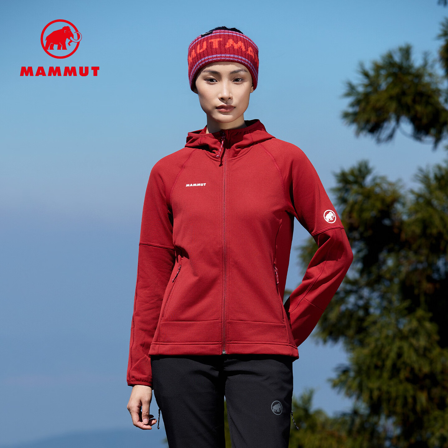 猛犸象（MAMMUT）Poncione 女士户外时尚中层加绒连帽夹克外套 火绒赤 M