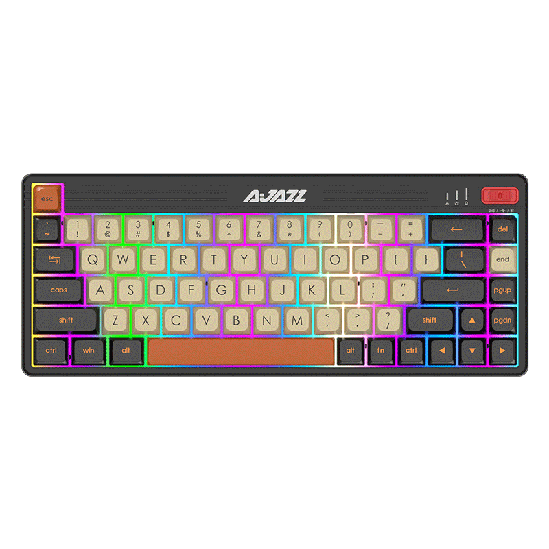 AJAZZ 黑爵 K690T 69键 2.4G蓝牙 多模无线机械键盘 黑色 凯华BOX白轴 RGB