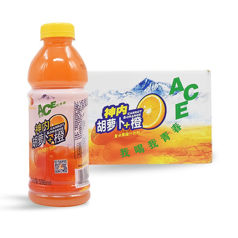 神内新疆胡萝卜汁蟠桃汁黑加仑汁石榴汁果汁饮料 8940ml 15瓶 ace果蔬