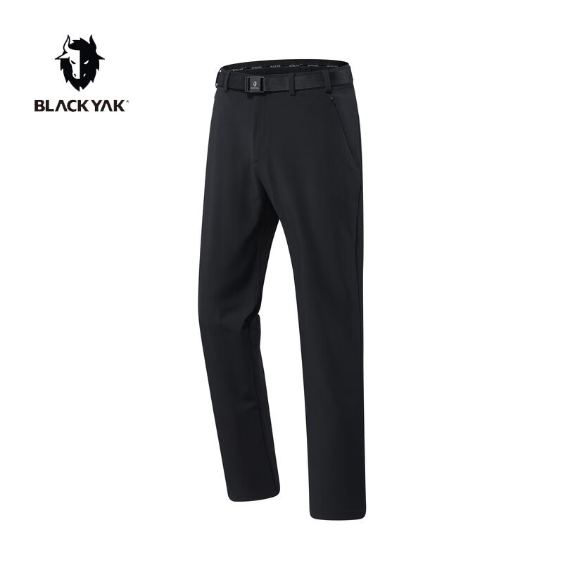 BLACK YAK 布来亚克 秋冬新品男士商务休闲基础版弹力长裤FLM305 黑色 男款L175/80A