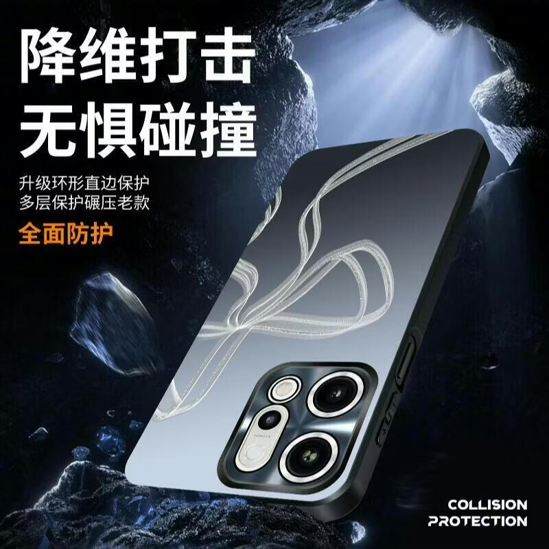 驹臣适用于OPPOReno14手机壳Reno14Pro蝴蝶结防摔磨砂保护套商务简约全包软边自带镜头膜高端散热外壳 【远峰蓝】蝴蝶结sgs军工防摔自带af镜头膜 oppo reno 14 pro