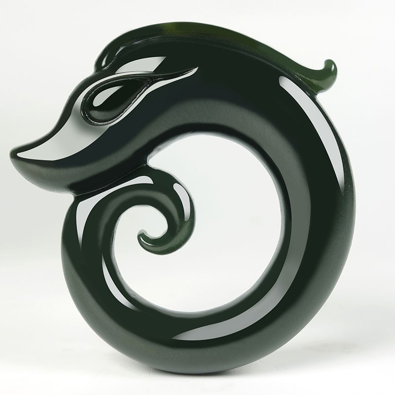 春龙 和田玉龙吊坠 双面雕十二生肖玉佩玉石挂件玉坠项链 塔青细料