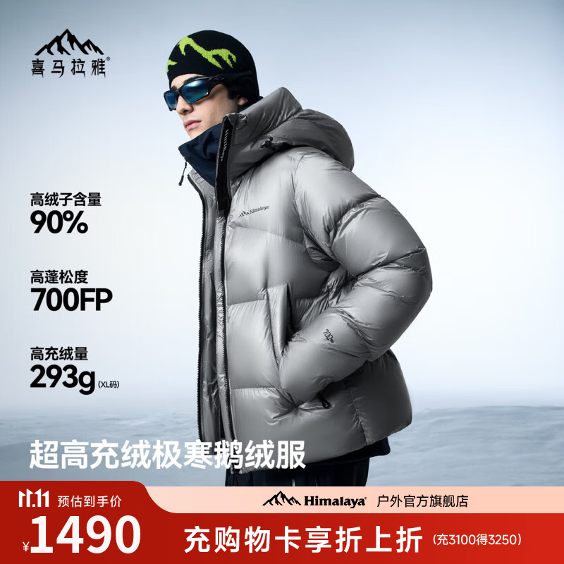 喜马拉雅雨崩2.0极寒雪山版鹅绒服700蓬90绒 凌云灰 700蓬90鹅绒 L 充绒量280g