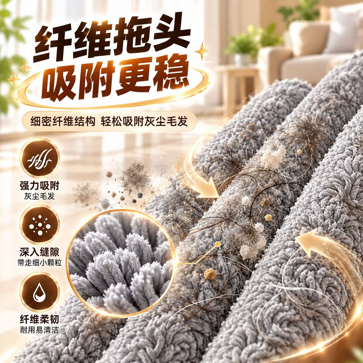 TRUHEIM德国家用扫把簸箕拖布刮水器清洁套装免手洗一拖净保洁家政懒人 三件套【扫把+簸箕+拖把-赠2拖布】