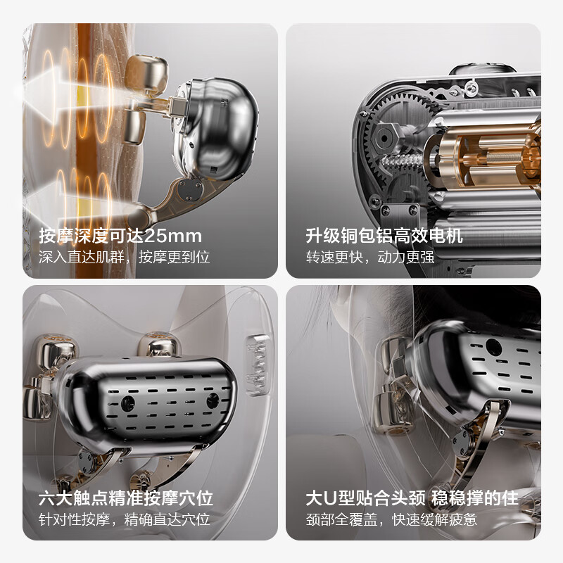 荣泰腰部按摩器靠垫腰背部肩颈椎斜方肌按摩仪全身揉腹仪车载揉捏热敷BK300 新年礼物送男女朋友 荣泰BK300【全身按摩款80%人选】