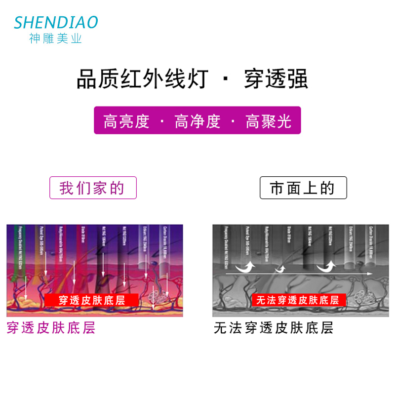 SHENDIAO 美白太空舱全身折叠光谱仪大排灯光子嫩肤皮肤管理美容院 白色