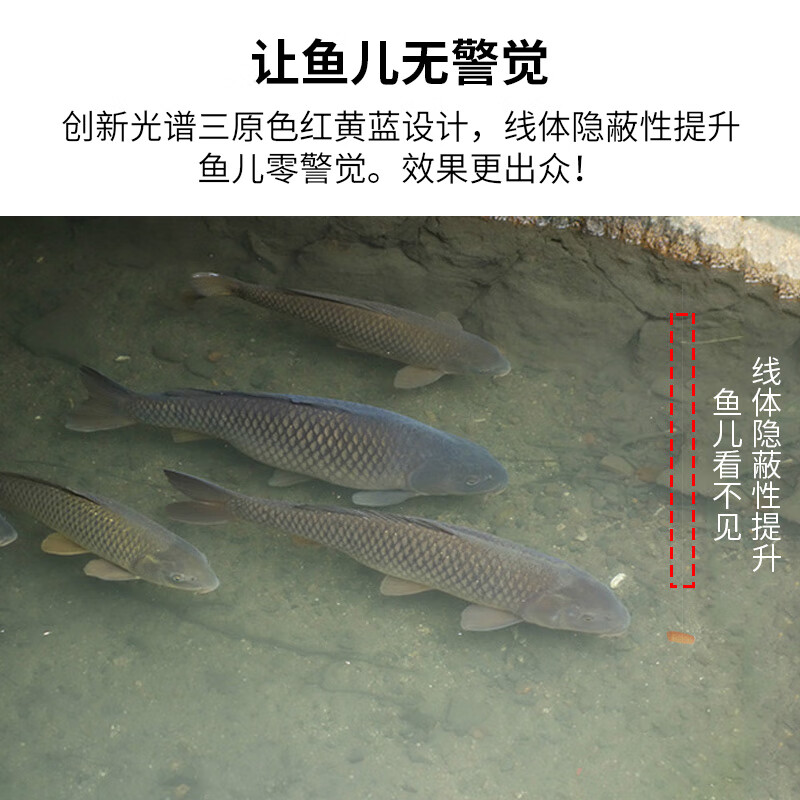 美人鱼美人鱼三代鱼线三色线30米台钓竞技主线子线强拉力 子线 60米 0.2号