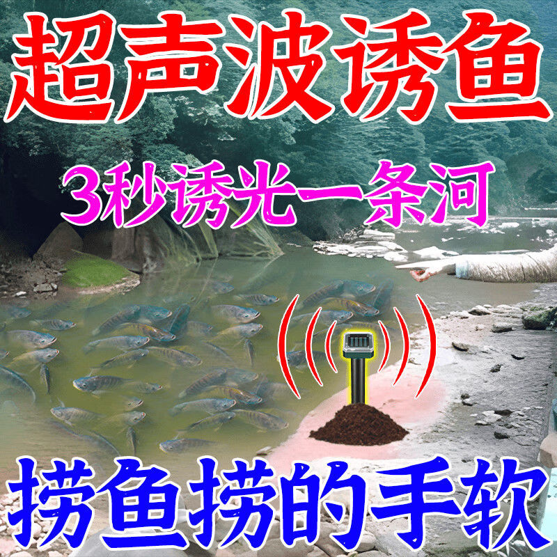 真章 超声波诱鱼器超声波诱鱼神经诱导饵料钓鱼小药野钓鲫鱼鲤鱼鲢鳙
