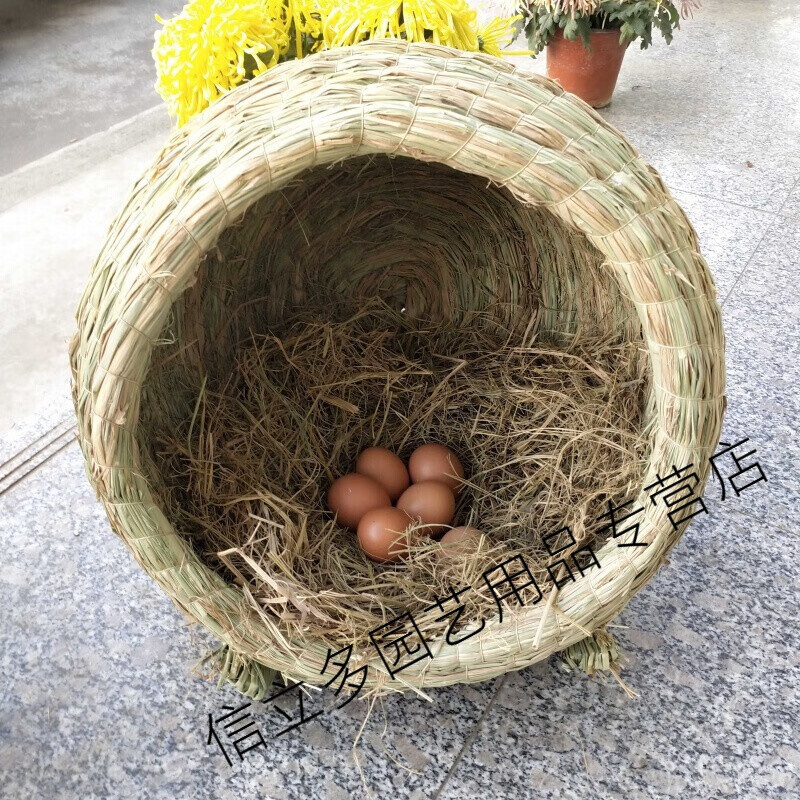 下蛋加厚稻草家用四季大号户外产蛋鸽子老式鸡舍搭建 母鸡下蛋罐子窝