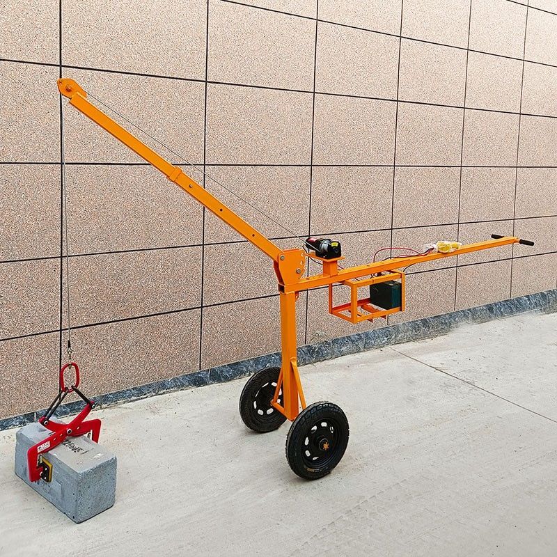 电动升降搬运路沿石搬运车货物装卸车移动重物起吊石材电动小吊机 吊