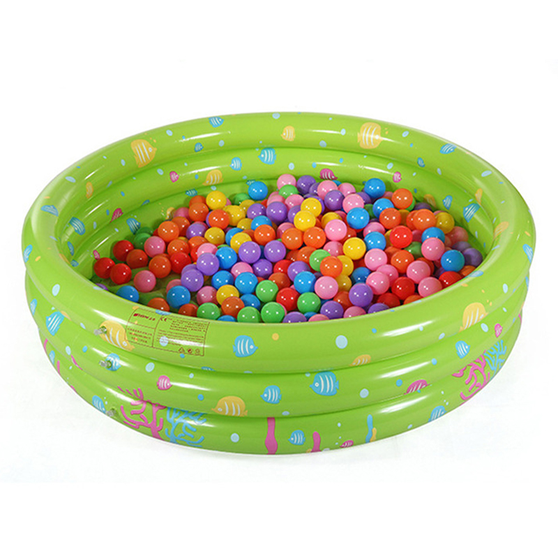儿童海洋球宝宝游乐场波波池彩色波波球戏水池 150cm三环绿色【50球】