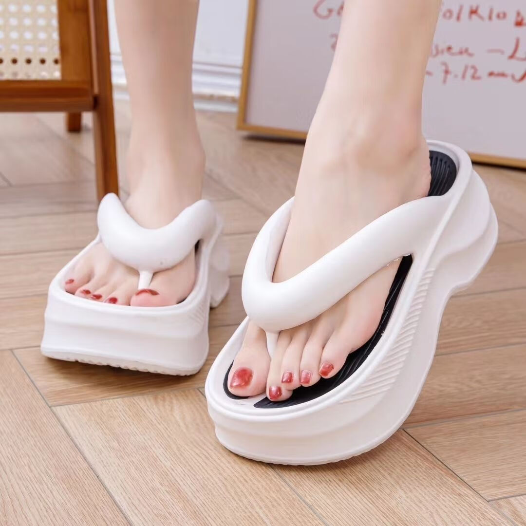 宁墅厚底人字拖女2024年夏季新款外穿时尚厚底松糕人字拖鞋女士夏外穿