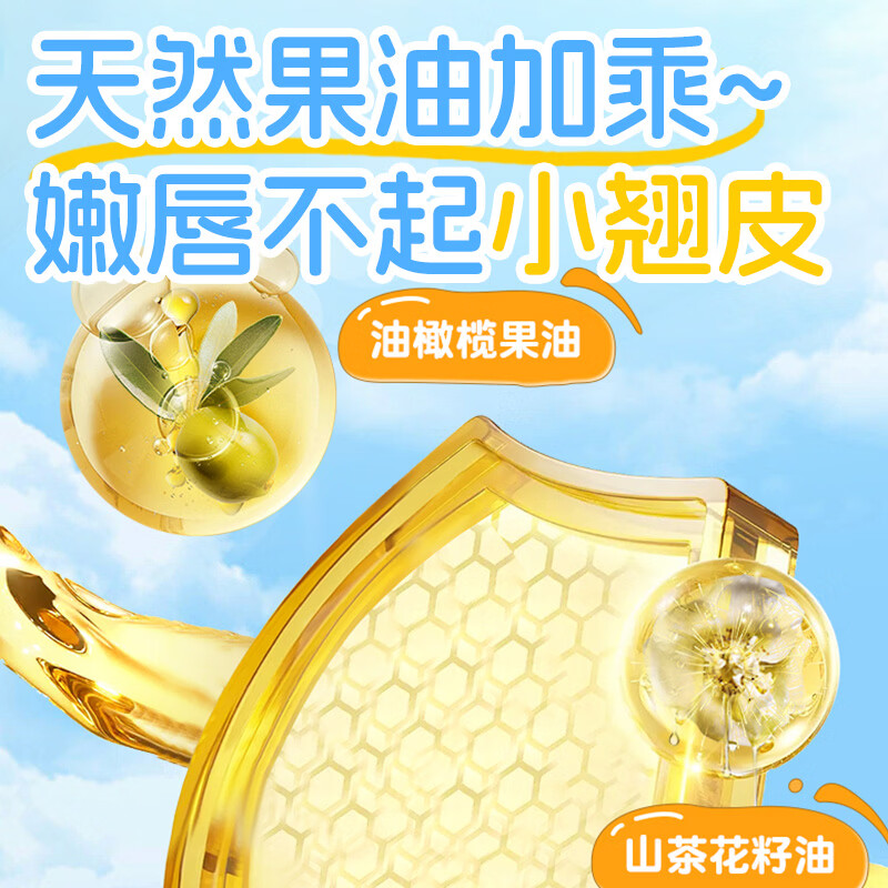 六只小虎儿童润唇膏婴儿护唇保湿滋润防干裂保湿水润宝宝唇膏 婴童水润润唇膏1支(草莓香型)