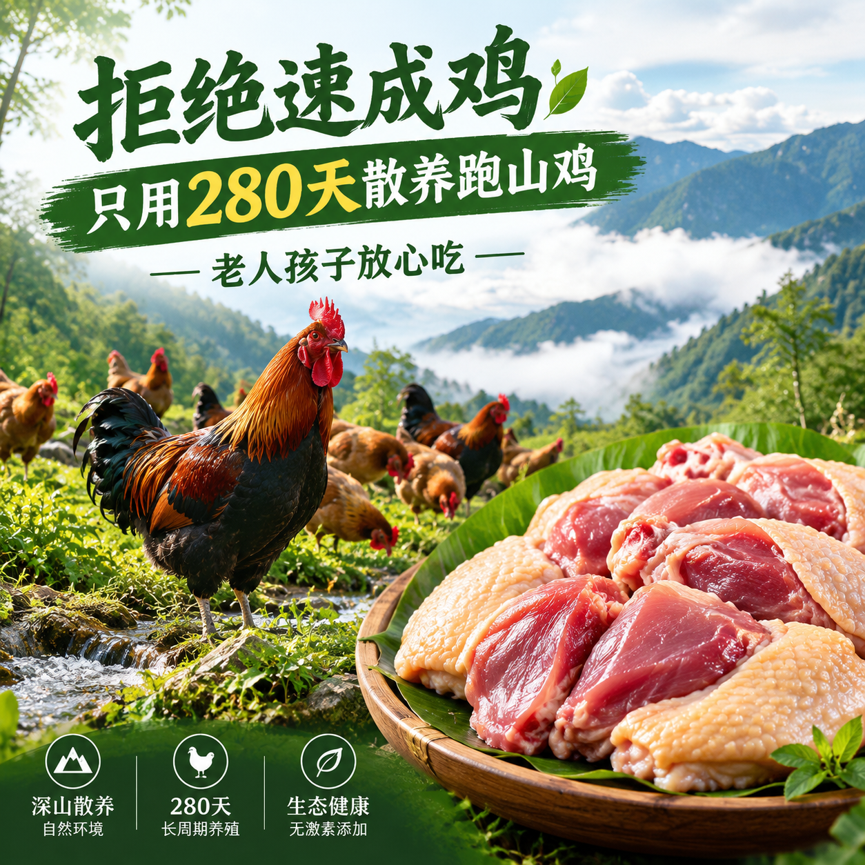 正品送礼必备炒鸡陕西秦岭高山散养跑山鸡袋装加热即食1250g商用 特惠装口味自选2袋(需备注口味)