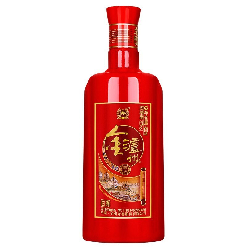 泸州老窖股份金泸州 52度白酒整箱礼盒装