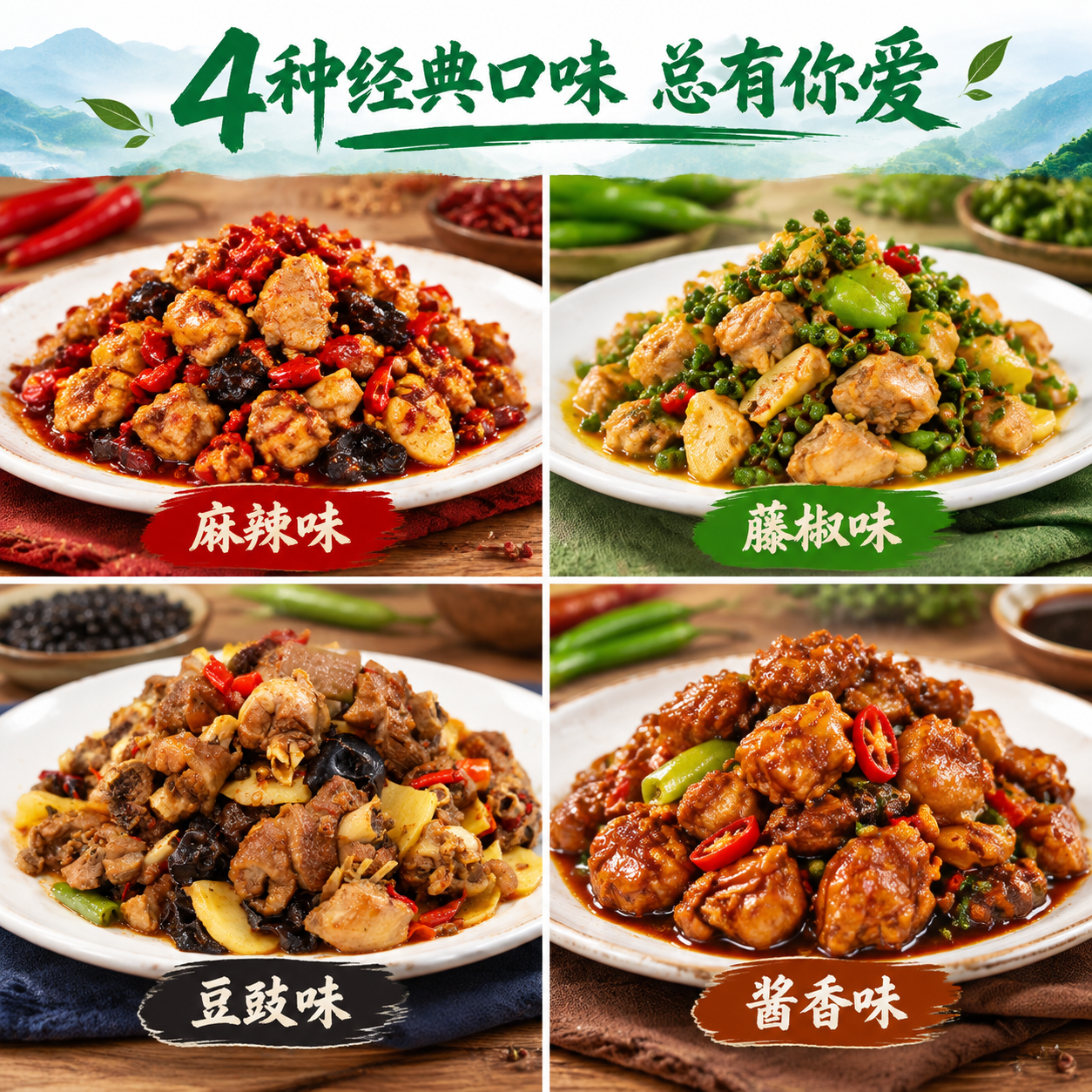 正品送礼必备炒鸡陕西秦岭高山散养跑山鸡袋装加热即食1250g商用 特惠装口味自选2袋(需备注口味)