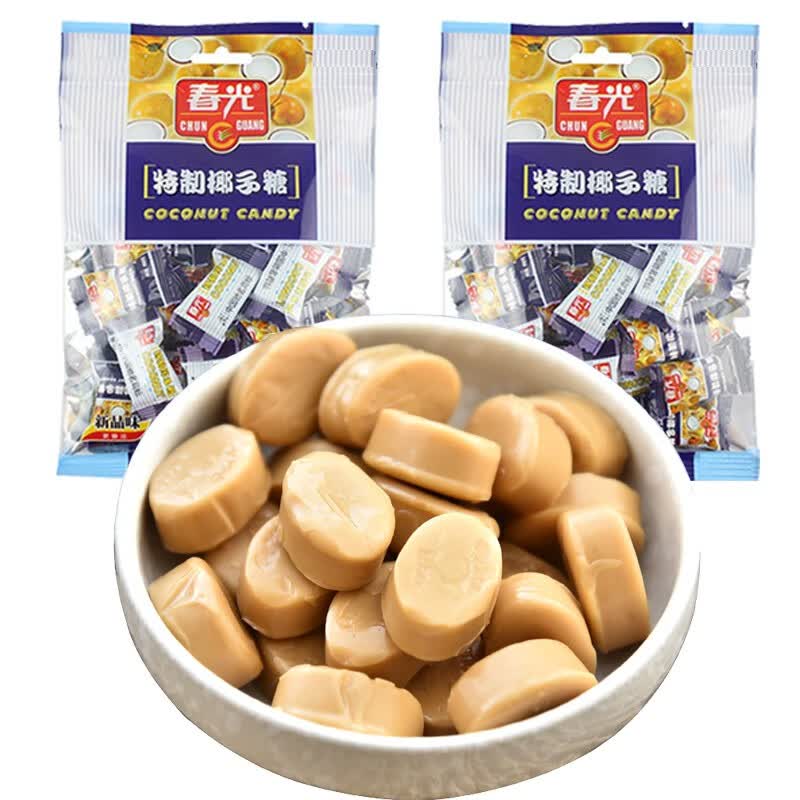 春光(chun guang)海南春光特制椰子糖120gx2袋海南春光牌椰子糖硬糖