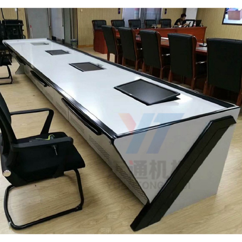 监控控制台监控操作台监控台桌子调度台安防控制台指挥控制室平台彩虹