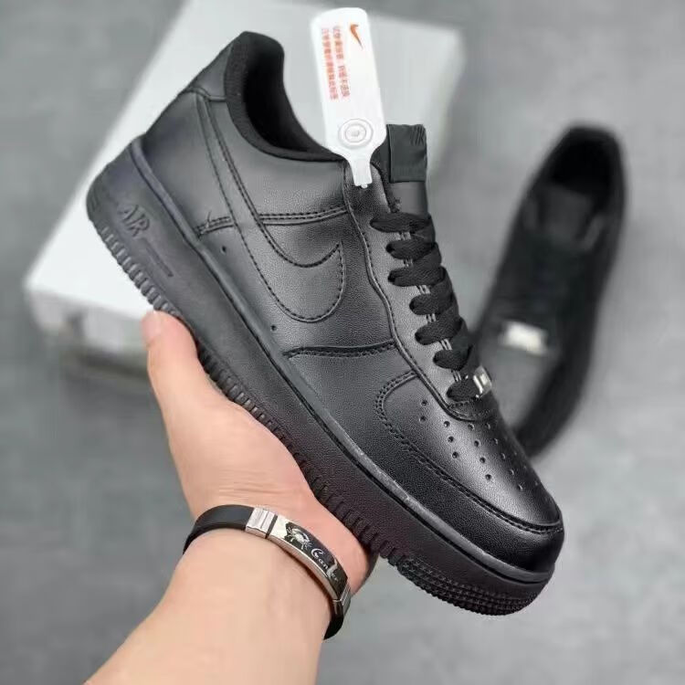 羽乾悦莆田纯原force1aj男女鞋空军一号af1电竞缝线情人气垫低帮 黑