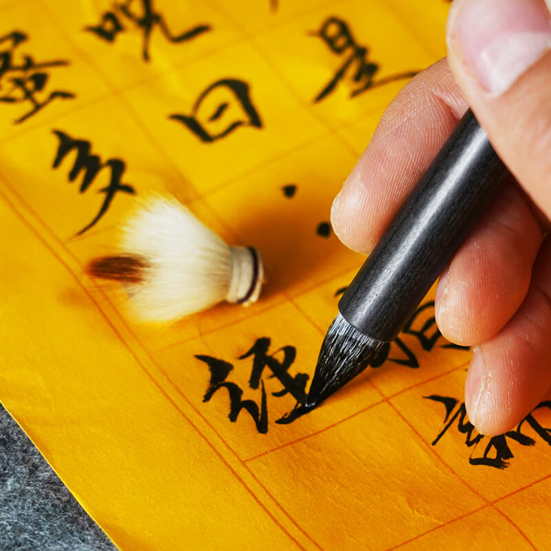 古法鸡距笔小楷兼毫毛笔缠纸抄经蝇头级书法雀头笔 缠纸鸡距笔 缠纸鸡