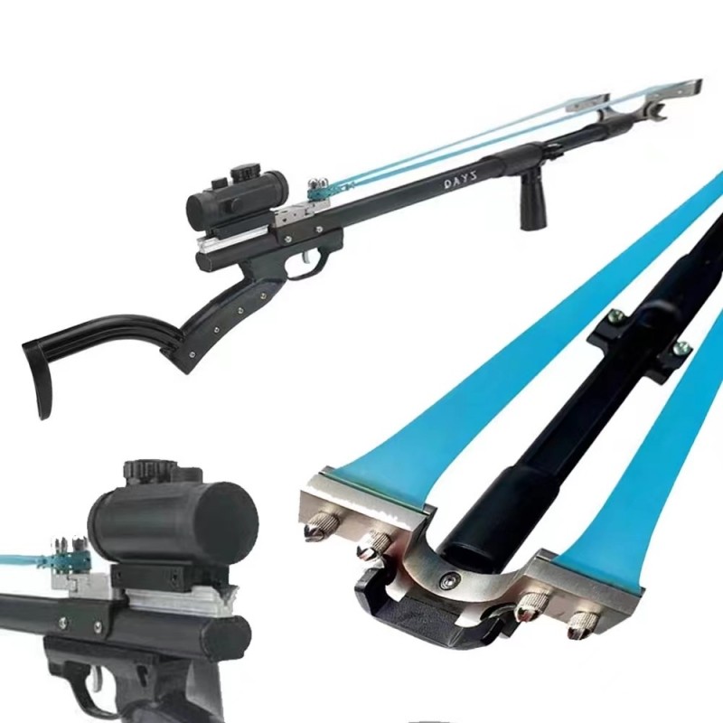 奇优宝滑膛直杆长杆大弹弓装野战狼撒放器瞄打乌高精度加强皮筋 弓配