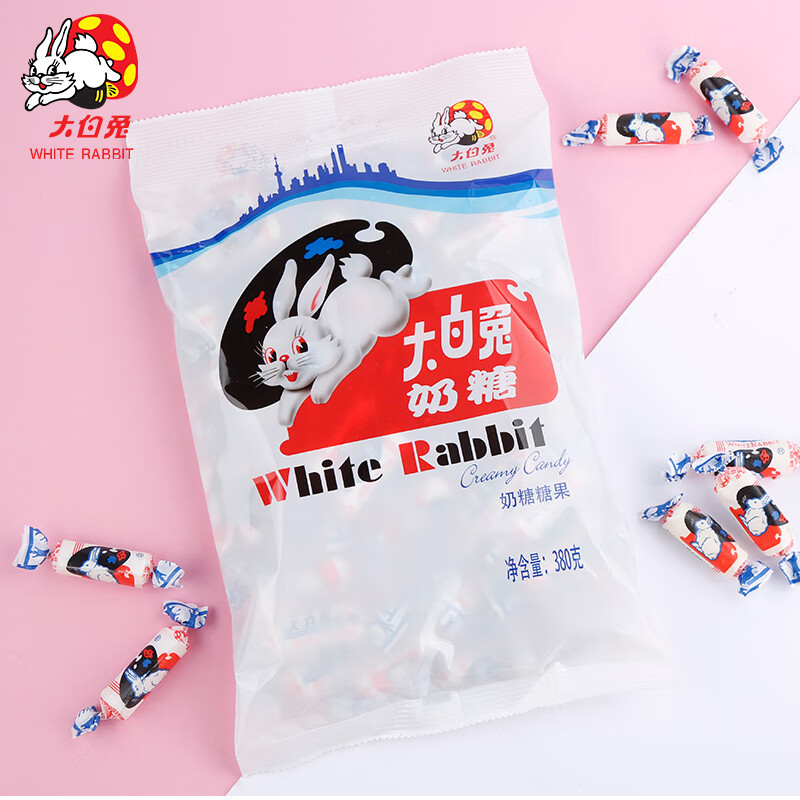 大白兔奶糖休闲食品 年货糖果上海特产 零食新年礼物 380g（约69颗）