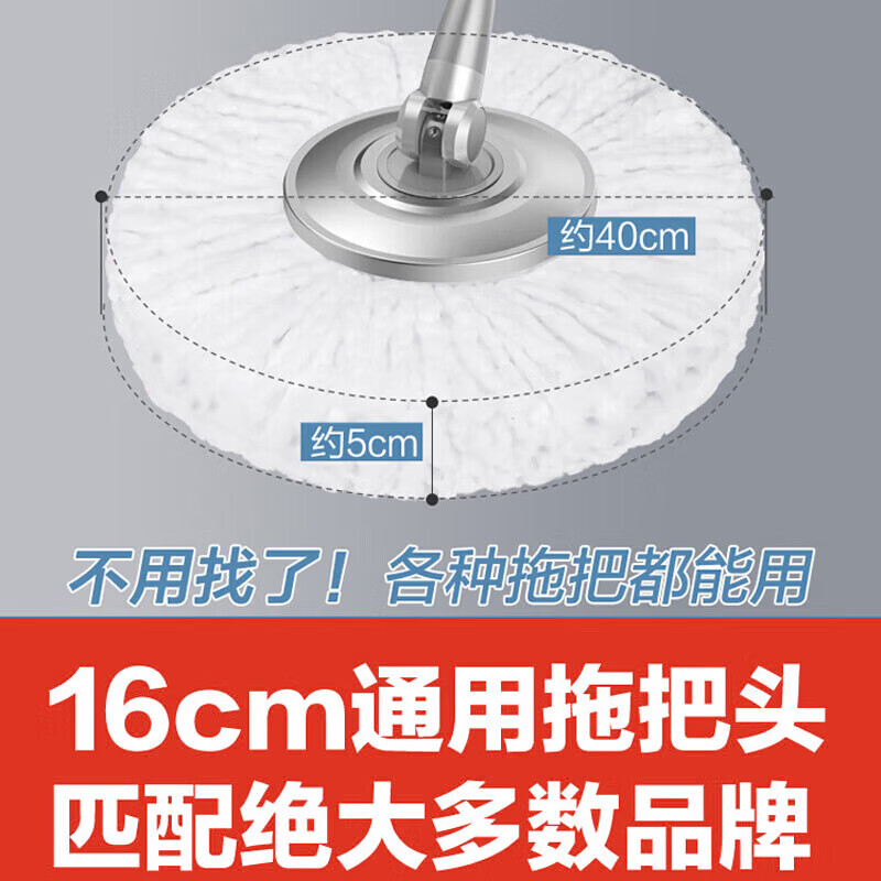 适配大卫拖把头替换头3m大卫拖把布替换头旋转家用拖把替换头妙洁 3个装