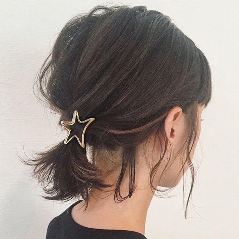 夹头发的夹子头发后脑勺发夹女金属抓夹中号鲨鱼夹半扎发发 海星款