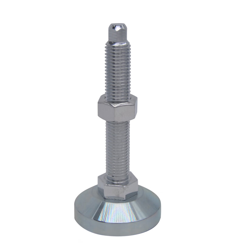 中型镀铬碳钢支撑脚m16m20m24双六角调节脚杯 d60 m16x100