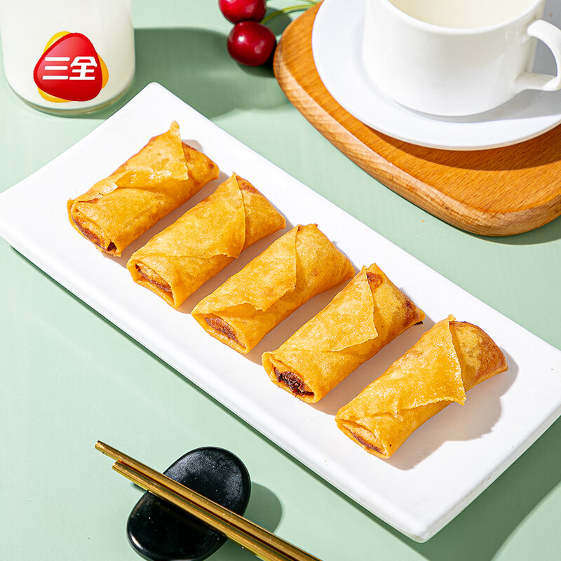 三全 素馅春卷 空气炸锅食材 半成品冷冻生鲜面点小吃 广式点心下午茶