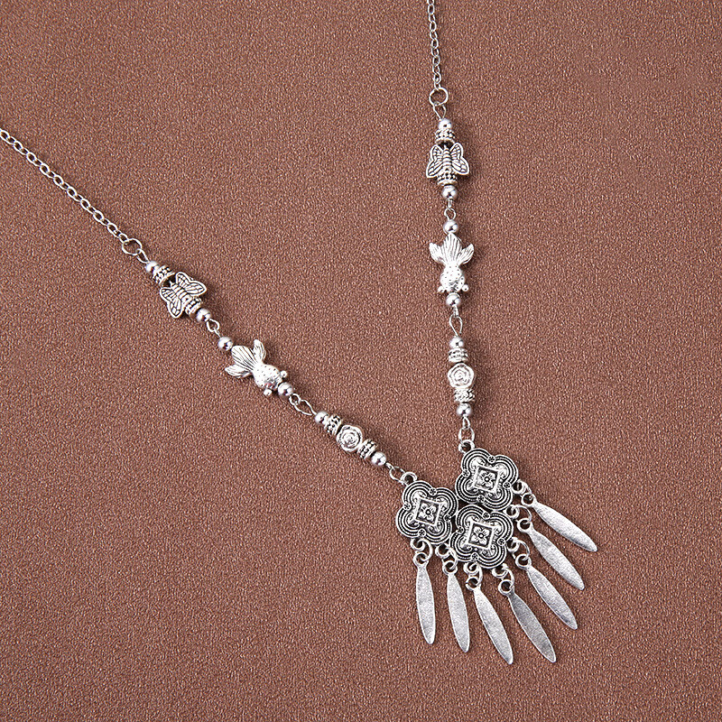 【精选】手工藏式复古流苏额饰民族风旅拍森系眉心坠异域风头饰古 额头链（款式1