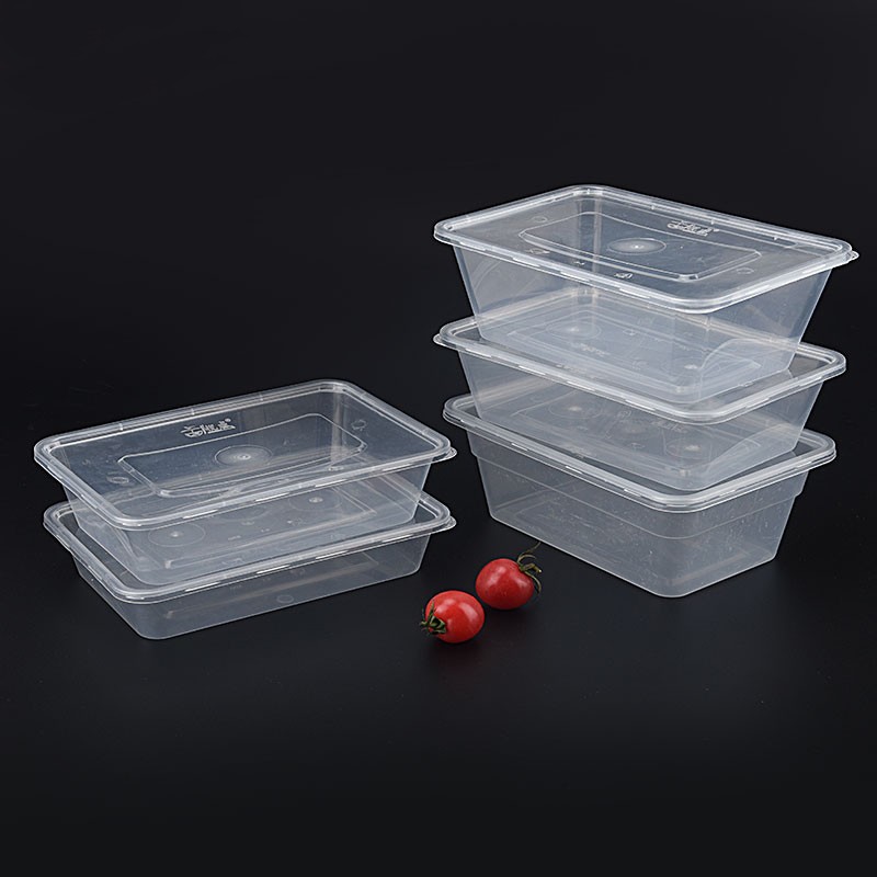 洣咚咚 长方形食品级环保pp塑料打包盒餐盒一次性饭盒15只装含盖保鲜