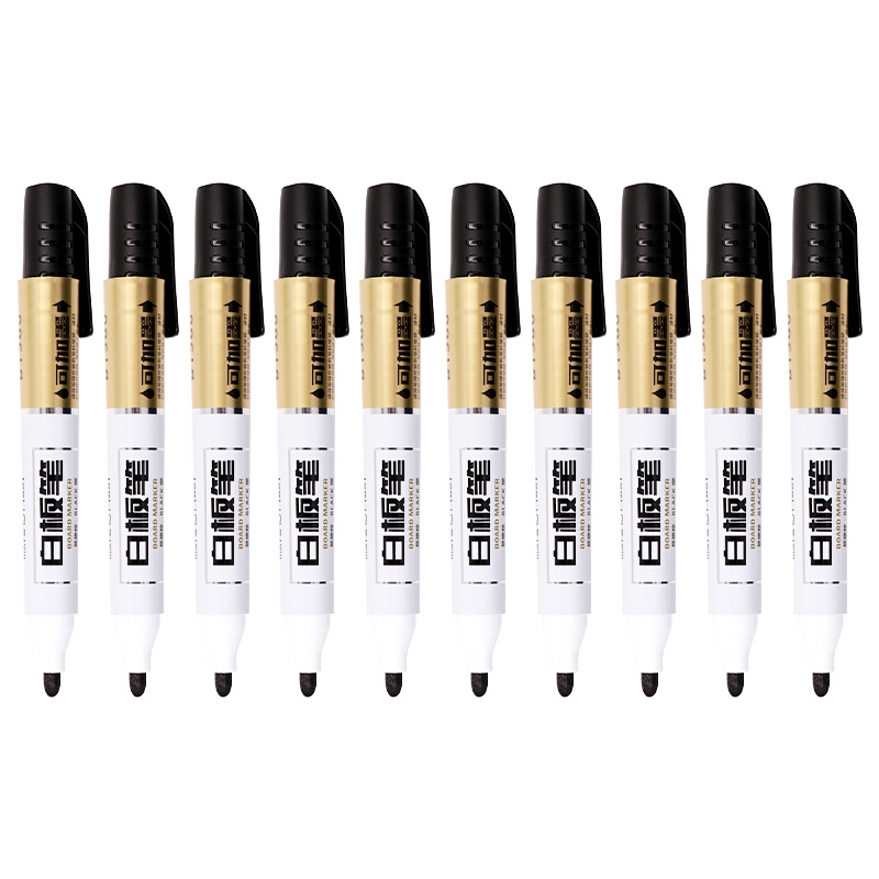 欧标（MATE-IST）可擦易擦白板笔水性会议笔可加墨10支装B1586 黑色
